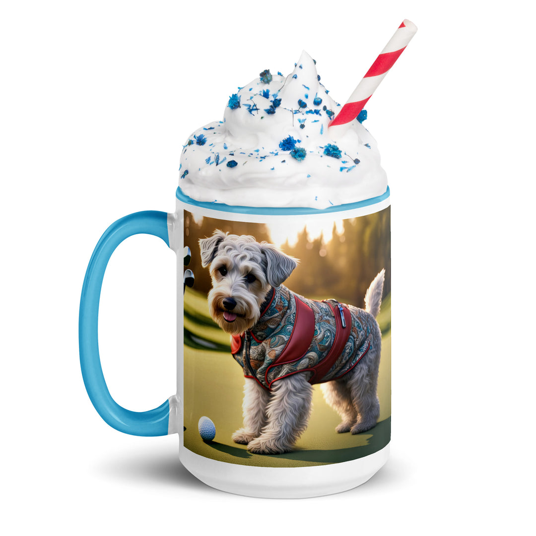 Schnoodle Golfer- Mug with Color Inside v10