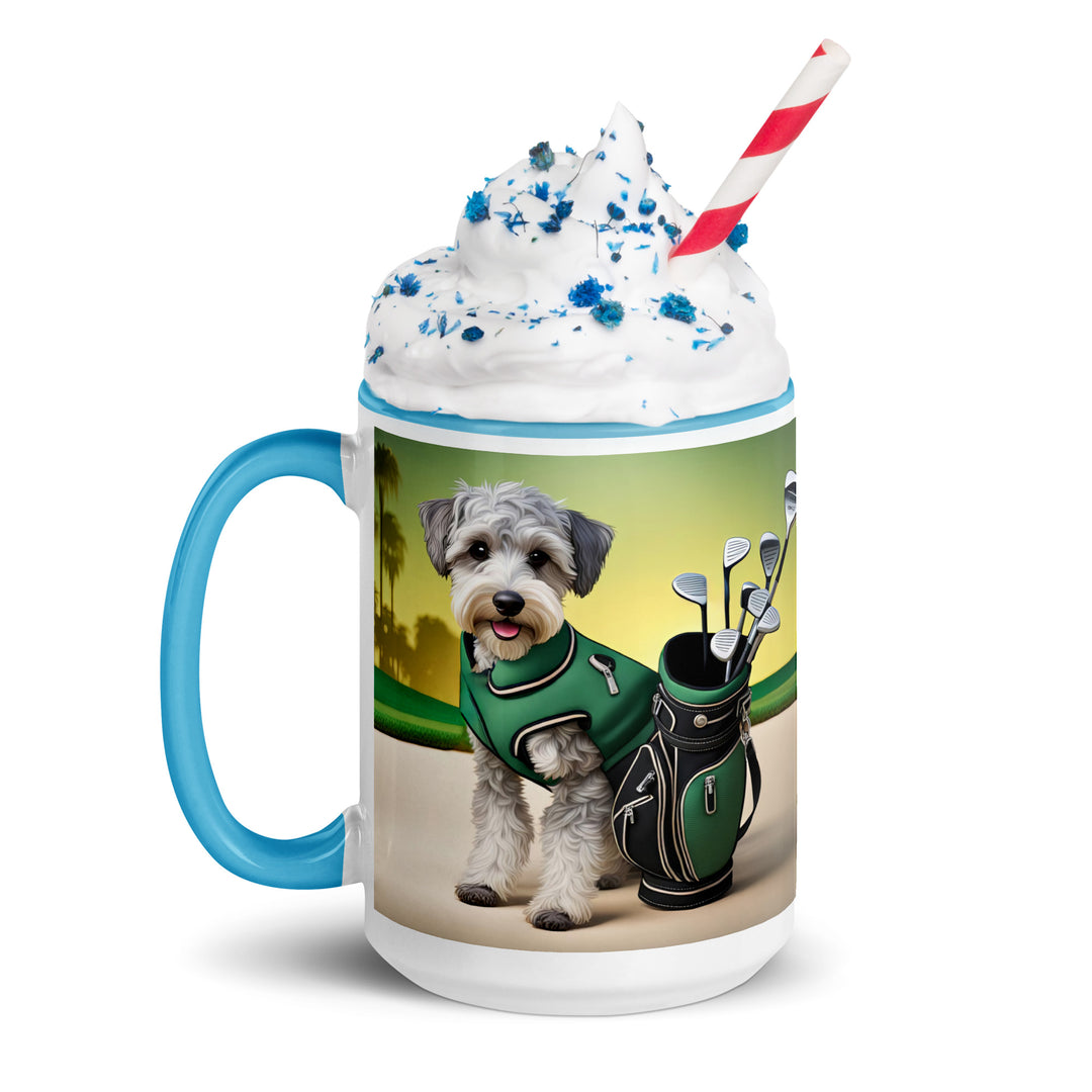 Schnoodle Golfer- Mug with Color Inside v13