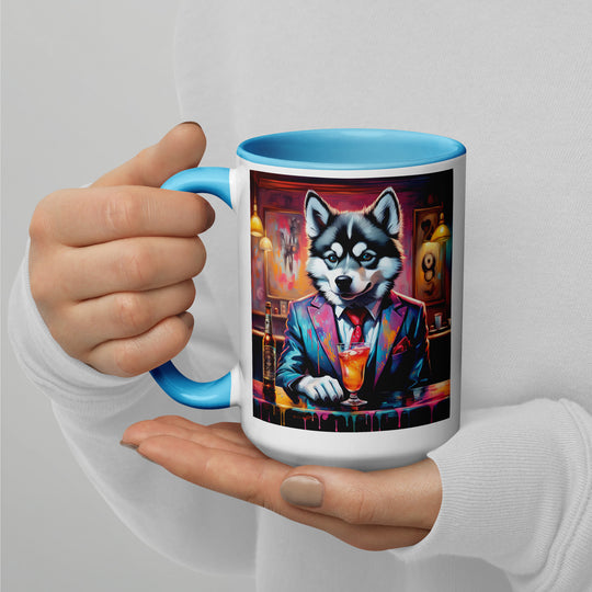 Pomsky General- Mug with Color Inside v4