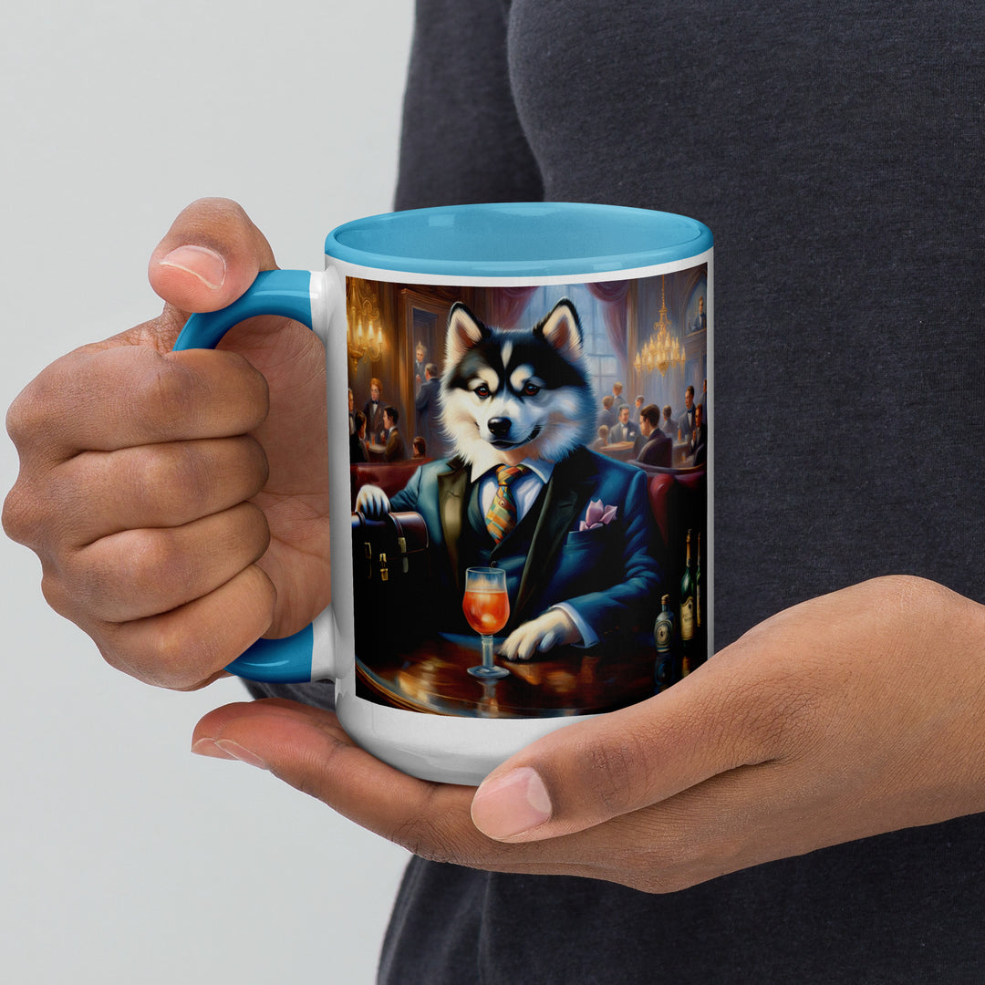 Pomsky General- Mug with Color Inside v15