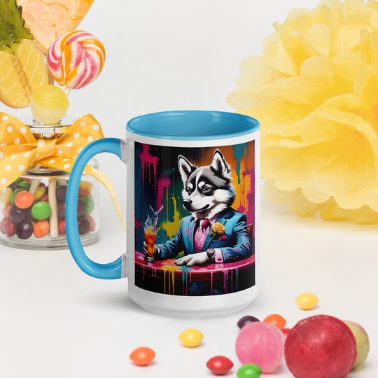 Pomsky General- Mug with Color Inside v7