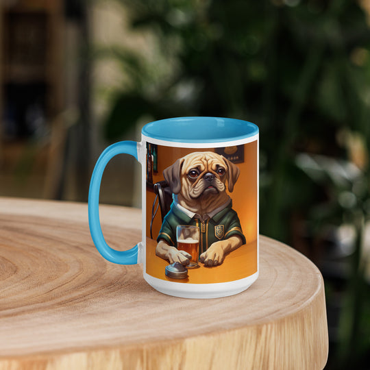 Puggle Golfer- Mug with Color Inside v14