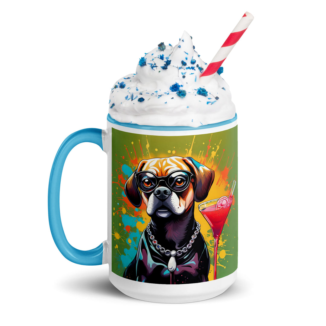 Puggle General- Mug with Color Inside v9