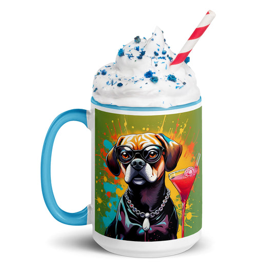 Puggle General- Mug with Color Inside v9