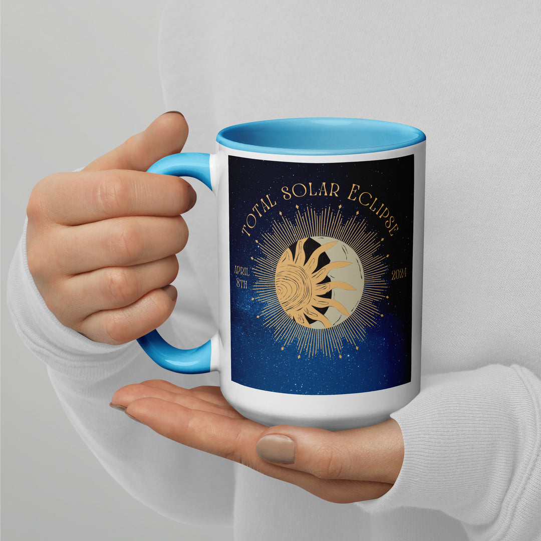 Golden Retriever Eclipse- Mug with Color Inside v2