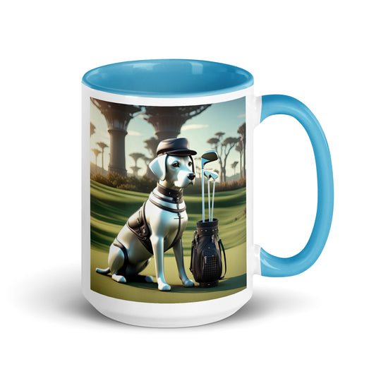 Mug with Color Inside-Labrador Retriever Golfer V11