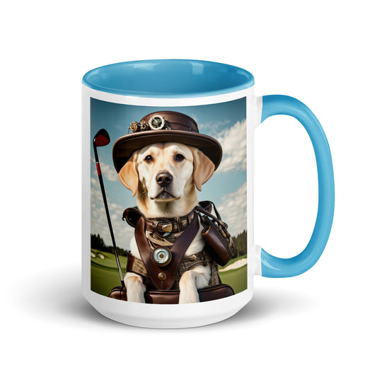 Mug with Color Inside-Labrador Retriever Golfer V12