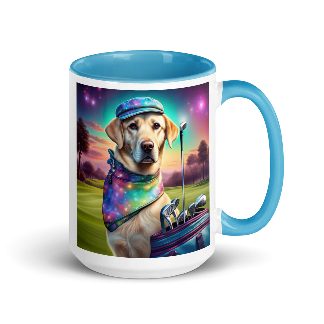 Mug with Color Inside-Labrador Retriever Golfer V13