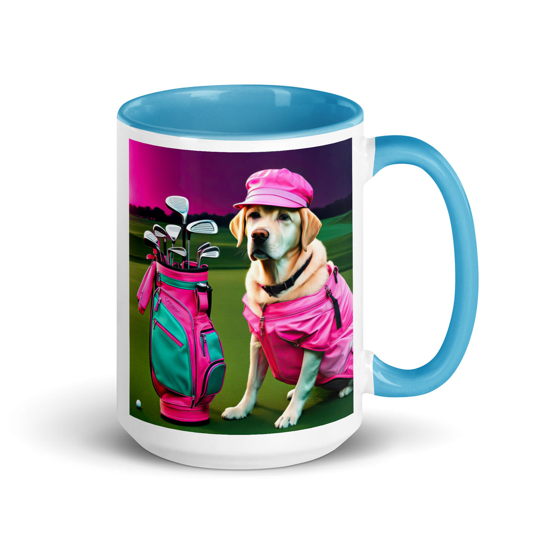 Mug with Color Inside-Labrador Retriever Golfer V16