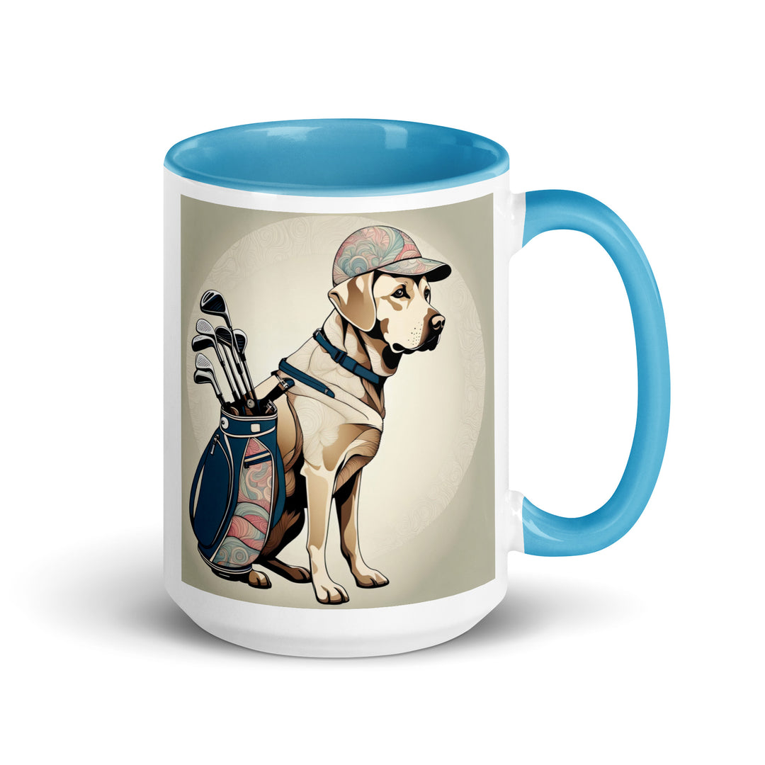 Mug with Color Inside-Labrador Retriever Golfer V19