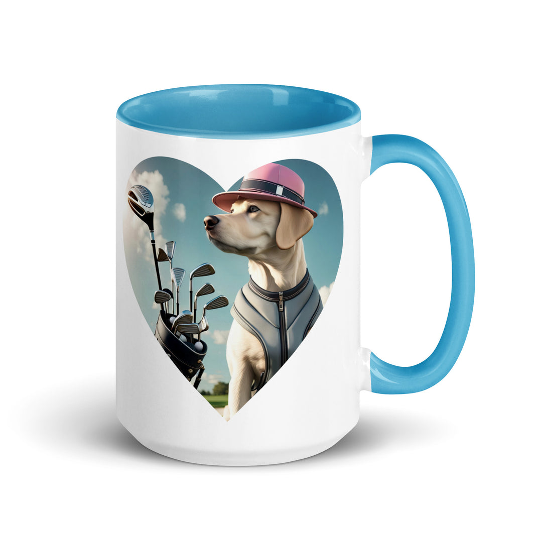 Mug with Color Inside-Labrador Retriever Golfer V23