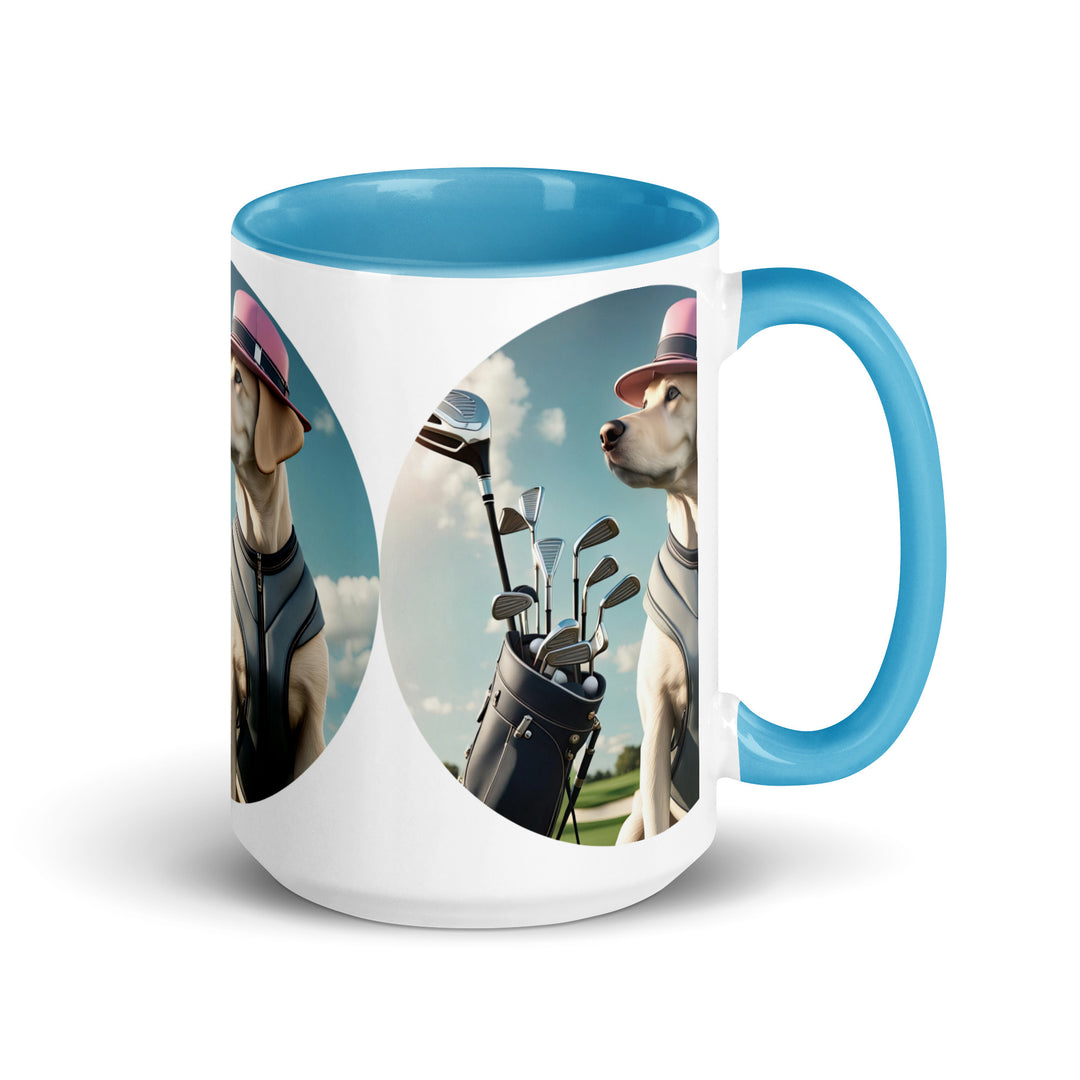 Mug with Color Inside-Labrador Retriever Golfer V24