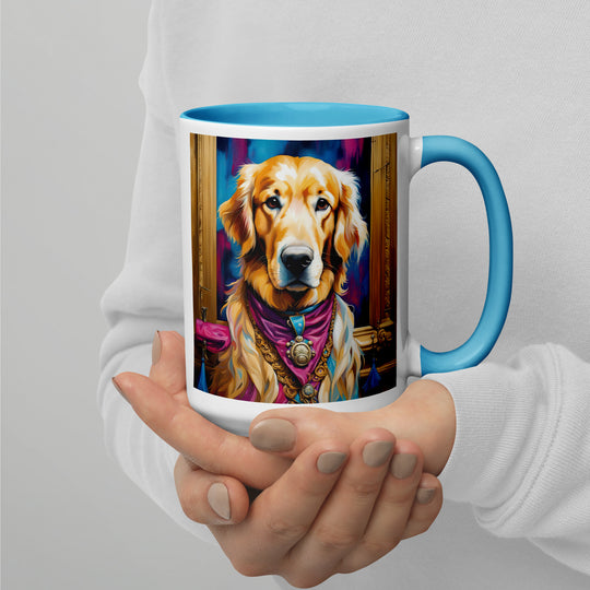 Golden Retriever- Mug with Color Inside V4