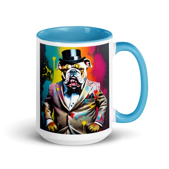 Bulldog- Mug with Color Inside v4