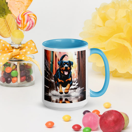 Rottweiler- Mug with Color Inside v4