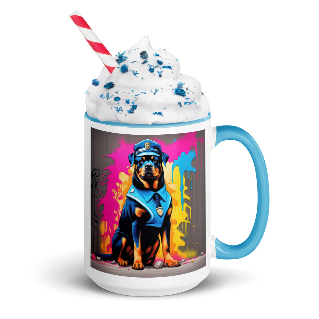 Rottweiler- Mug with Color Inside v5