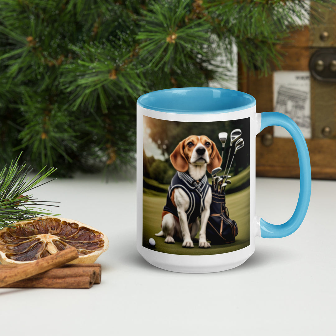 Beagle Golfer- Mug with Color Inside