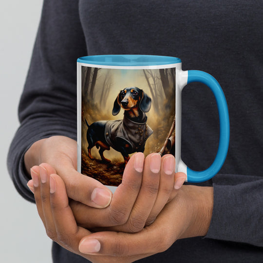 Dachshund- Mug with Color Inside v4