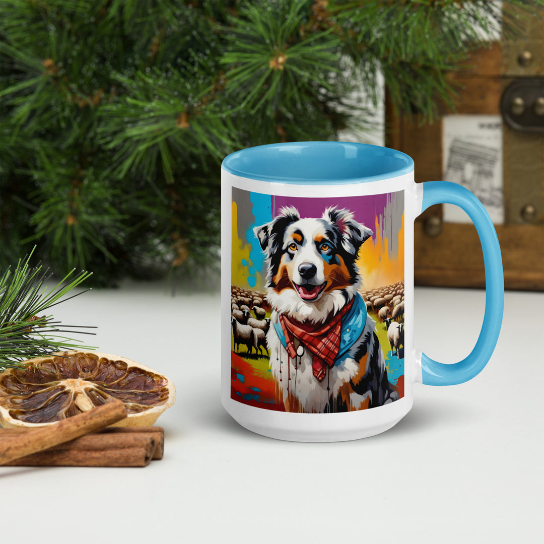 Australian Shepherd- Mug with Color Inside v3