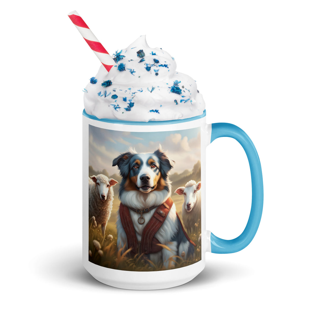 Australian Shepherd- Mug with Color Inside v4