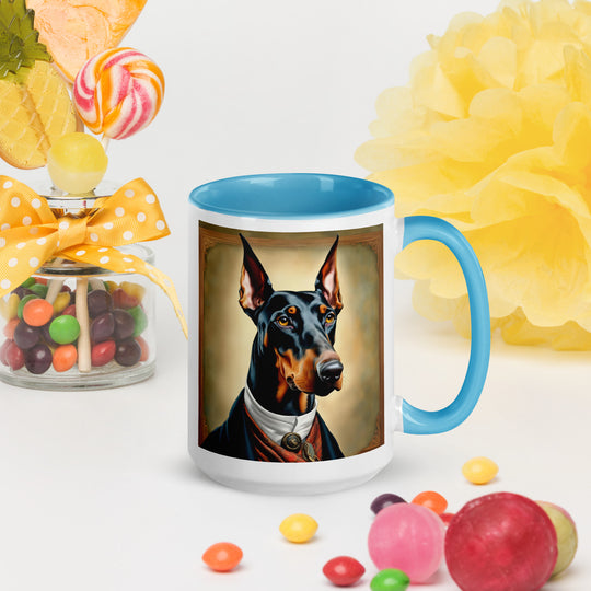 Doberman Pinscher- Mug with Color Inside v4