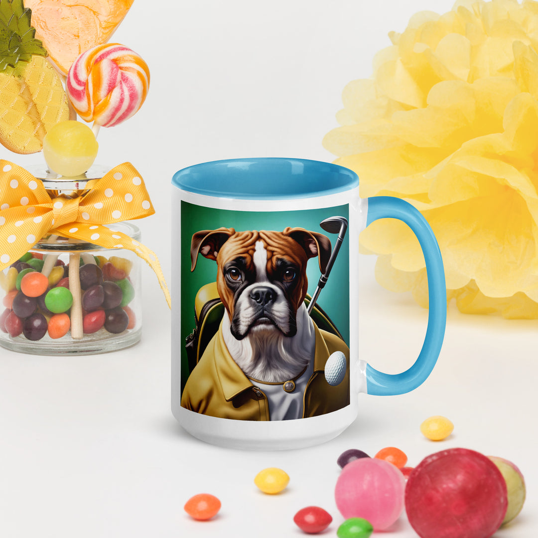 Boxer Golfer- Mug with Color Inside