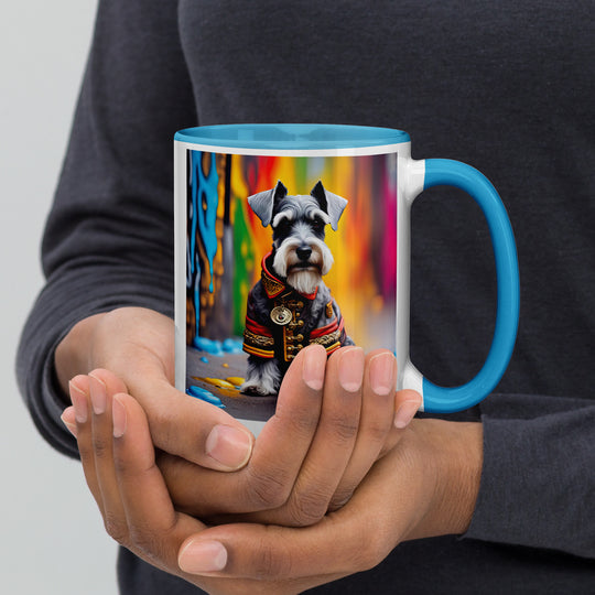 Miniature Schnauzer- Mug with Color Inside v2