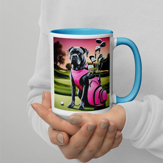 Cane Corso Golfer- Mug with Color Inside