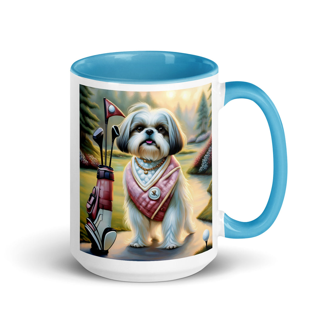 Shih Tzu Golfer- Mug with Color Inside