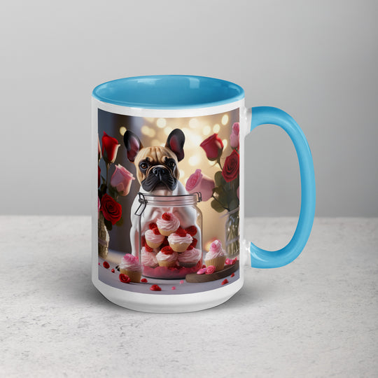 French Bulldog Romantic- Mug with Color Inside v2