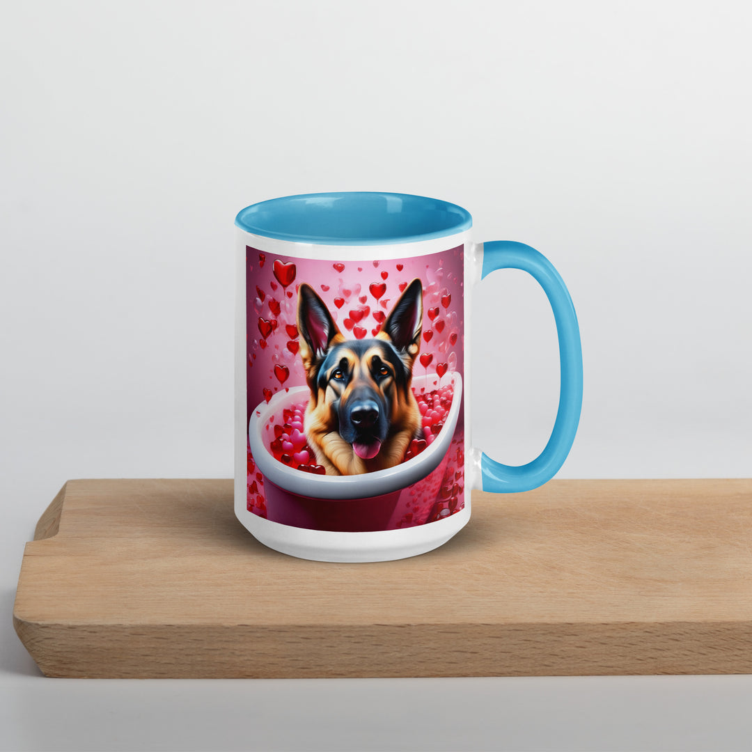 German Shepherd Romantic- Mug with Color Inside