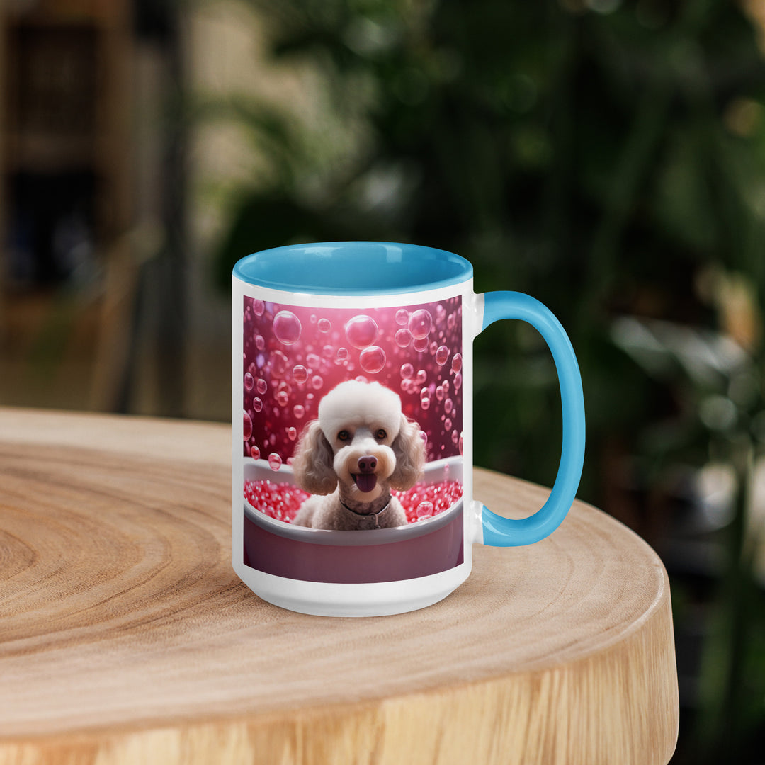 Poodle Romantic- Mug with Color Inside