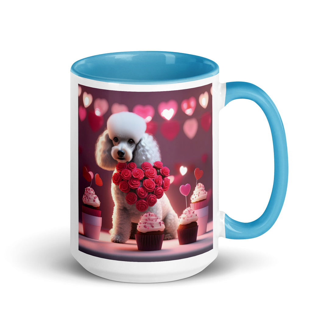 Poodle Romantic- Mug with Color Inside v3