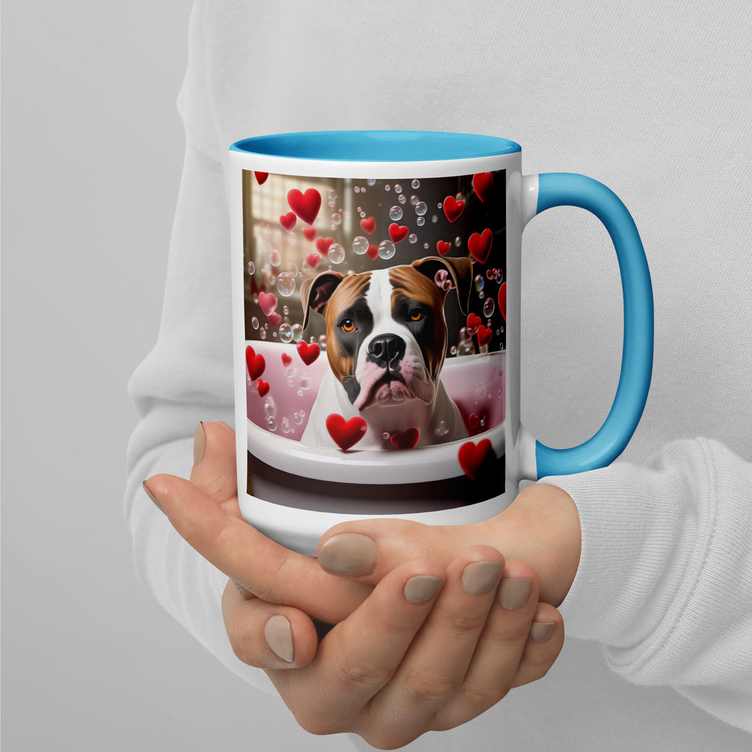 American Bulldog Romantic- Mug with Color Inside