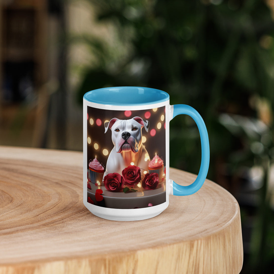 American Bulldog Romantic- Mug with Color Inside v2