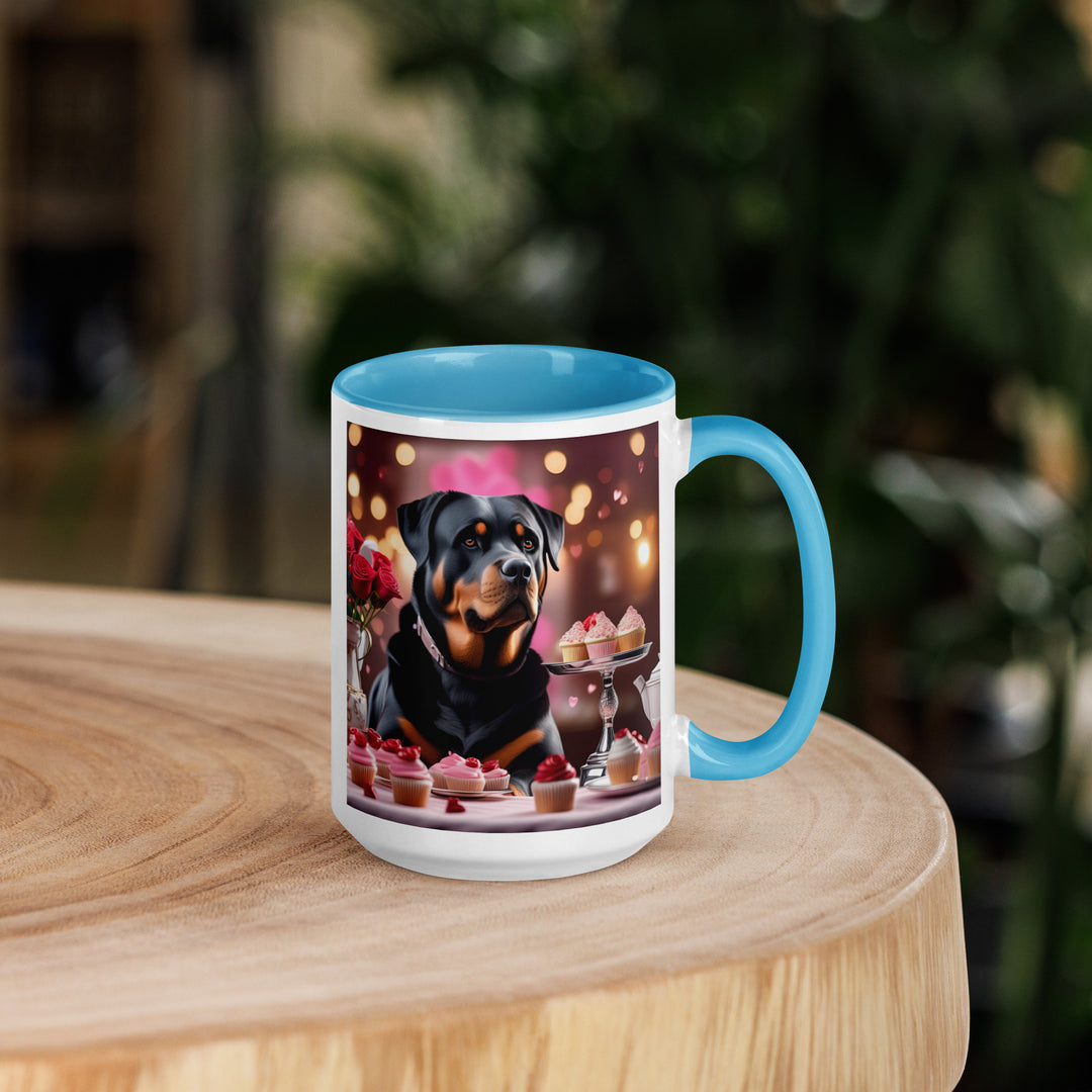 Rottweiler Romantic- Mug with Color Inside