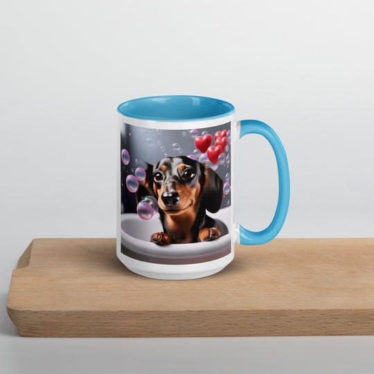 Dachshund Romantic- Mug with Color Inside