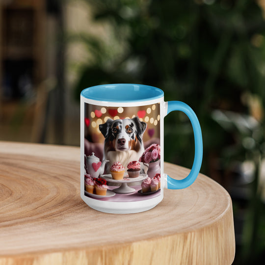 Australian Shepherd Romantic- Mug with Color Inside