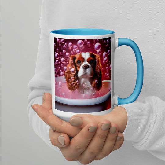 Cavalier King Charles Spaniel Romantic- Mug with Color Inside v2