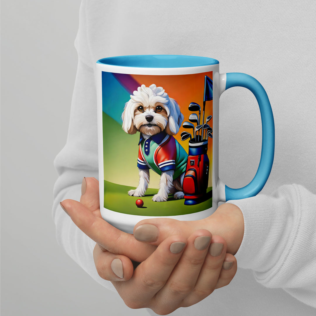 Cavachon Golfer-Mug with Color Inside v2