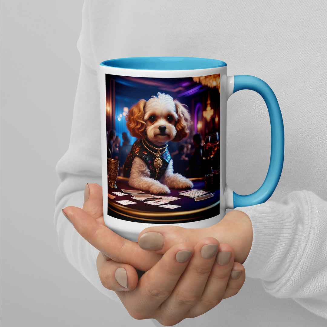 Cavapoo General- Mug with Color Inside v29