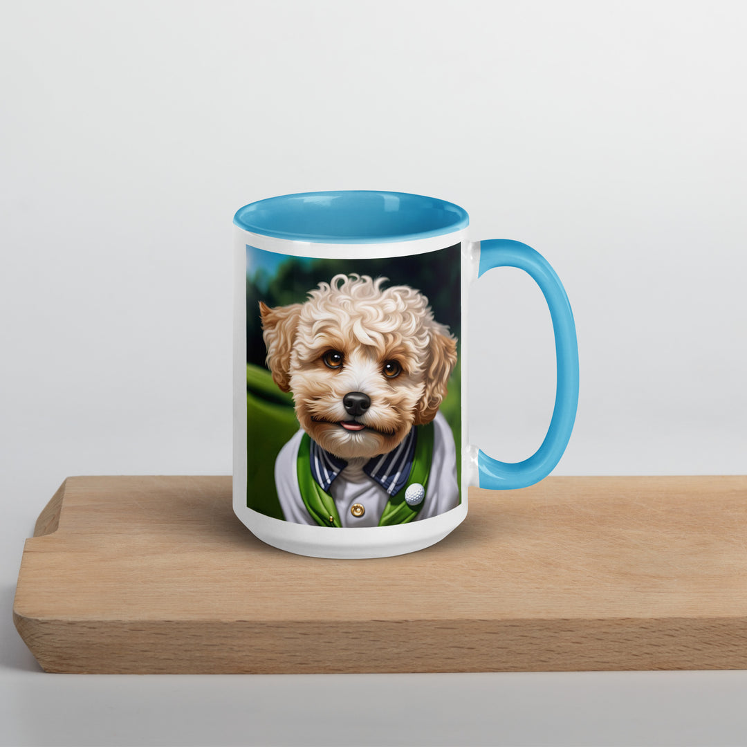 Maltipoo Golfer- Mug with Color Inside v2