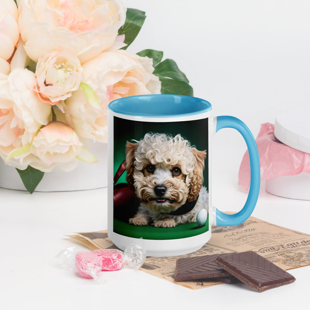 Maltipoo Golfer- Mug with Color Inside v3