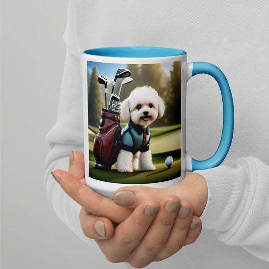 Maltipoo Golfer- Mug with Color Inside v4