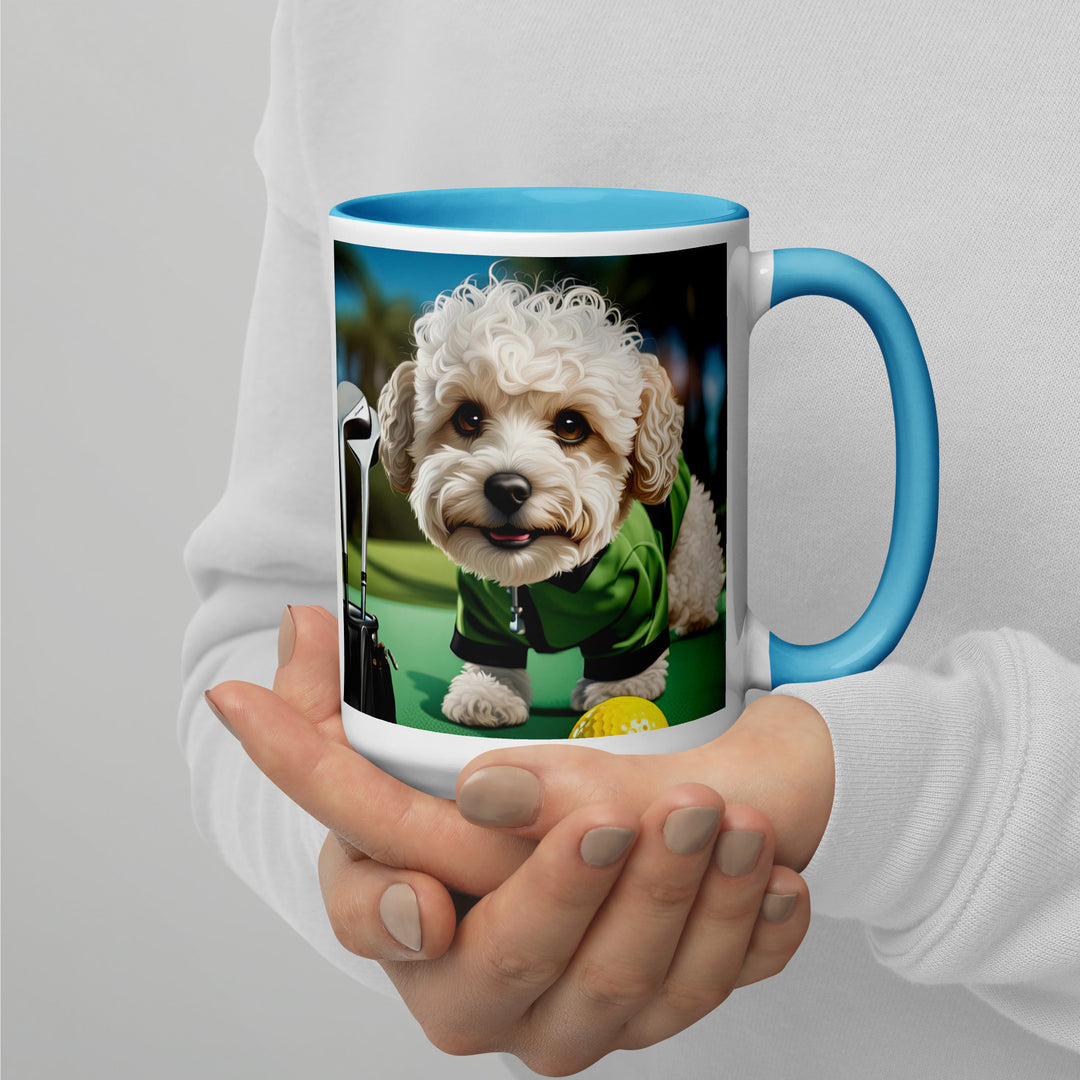 Maltipoo Golfer- Mug with Color Inside v5