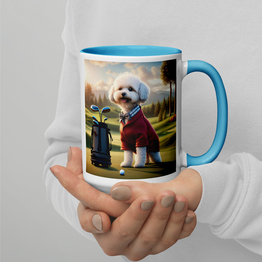 Maltipoo Golfer- Mug with Color Inside v10