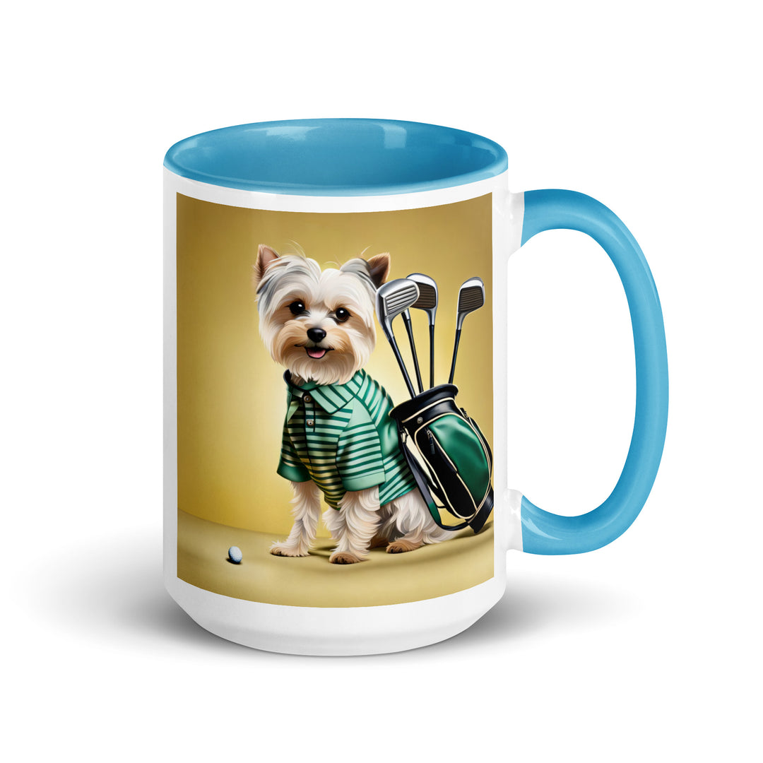 Morkie Golfer- Mug with Color Inside