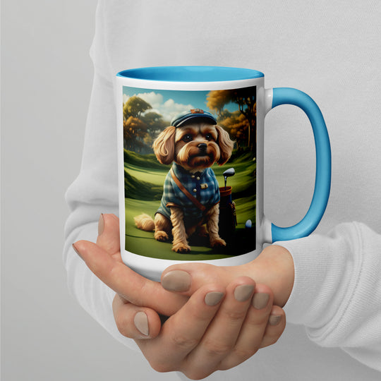 Pekapoo Golfer- Mug with Color Inside