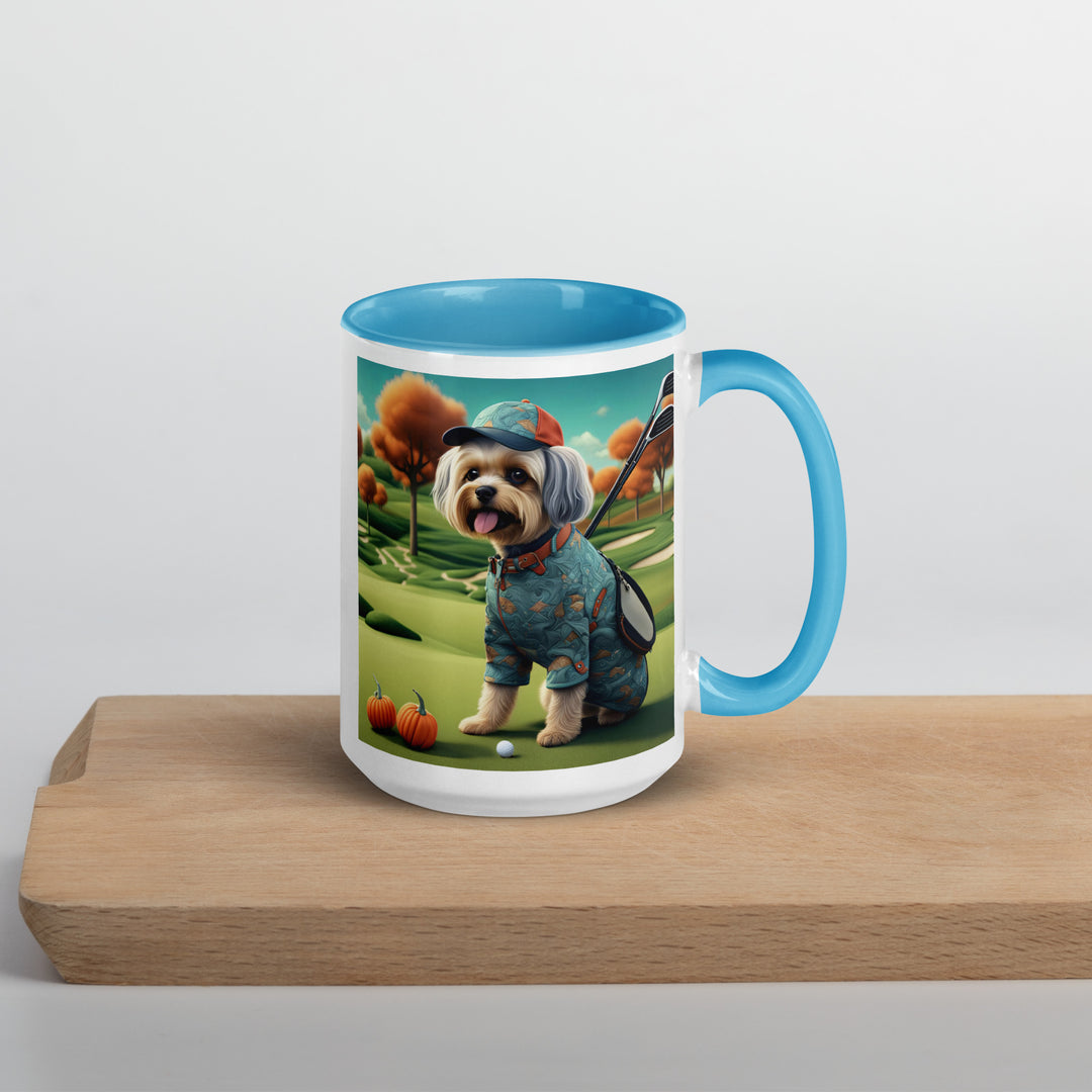 Pekapoo Golfer- Mug with Color Inside v8