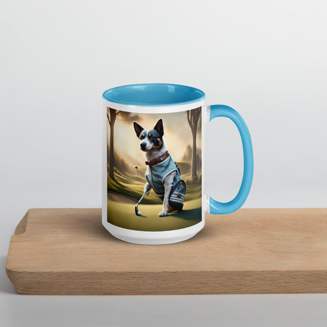 Texas Heeler Golfer- Mug with Color Inside v2